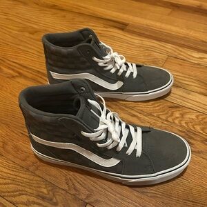 Vans Charcoal and White High-Top Sneakers